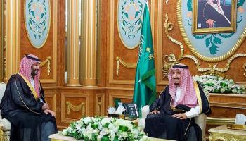 الملك سلمان بن عبدالعزيز آل سعود وولي عهده الأمير محمد بن سلمان