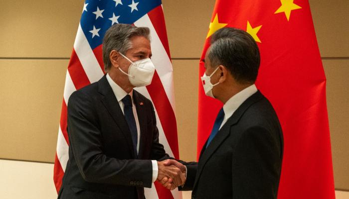 وزيرا خارجية الصين والولايات المتحدة خلال لقاء اليوم