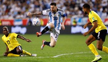 ليونيل ميسي نجم منتخب الأرجنتين ضد جامايكا