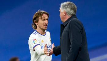 لوكا مودريتش مع كارلو أنشيلوتي