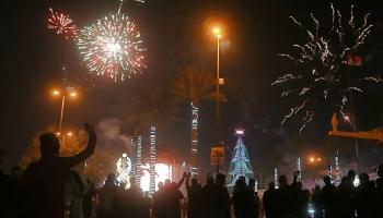 جانب من احتفالات رأس السنة في بغداد
