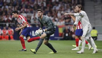 تيبو كورتوا في ديربي مدريد