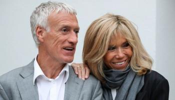 Brigitte Macron et Didier Deschamps 