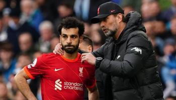 محمد صلاح مع يورجن كلوب في ليفربول