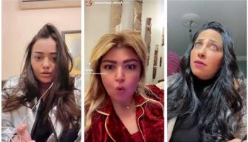 الفنانات ياسمين جمال ومها أحمد وراندا البحيري
