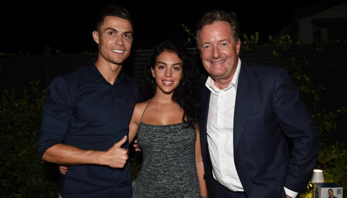 Piers Morgan avec le couple Ronaldo et Georgina