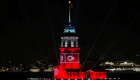  Kız Kulesi Cumhuriyet Bayramı’na özel Ay-Yıldız ile ışıklandırıldı
