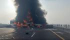 حادث طريق الإسكندرية الصحراوي.. 35 قتيلا وتفحم عشرات السيارات