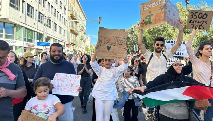 Manifestations pro Palestine à Nice en France