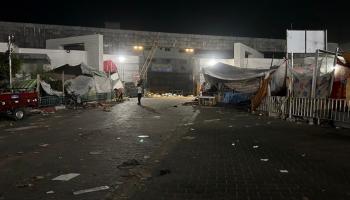 منظر خارجي لمستشفى الشفاء في مدينة غزة - فرانس برس