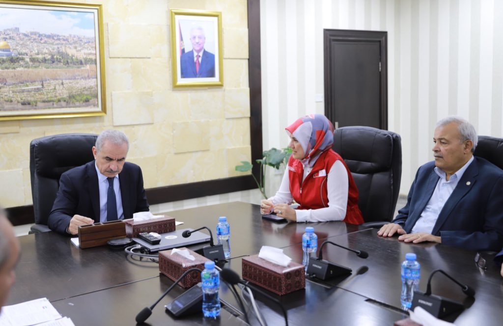 Kızılay ve AFAD başkanları Filistin Başbakanı ile görüştü