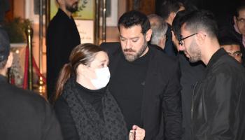عمرو يوسف في عزاء شقيق أحمد حلمي