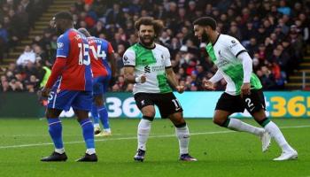 محمد صلاح من مباراة ليفربول وكريستال بالاس