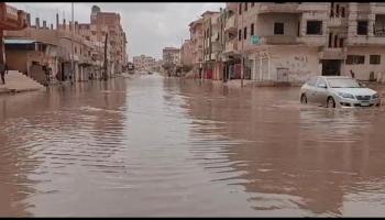 أمطار غزيرة في شوارع محافظة مصرية