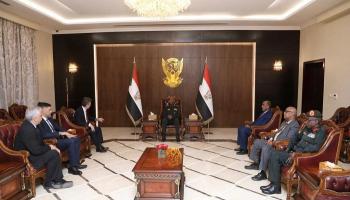 البرهان خلال استقباله كوهين في الخرطوم