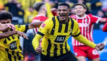 احتفال هالر بهدفه أمام فرايبورج
