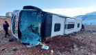 Yolcu otobüsü devrildi: En az 8 kişi hayatını kaybetti