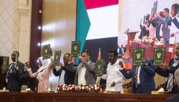 جانب من مراسم توقيع الاتفاق الإطاري