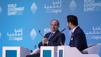 الرئيس المصري عبدالفتاح السيسي خلال مشاركته في القمة العالمية للحكومات