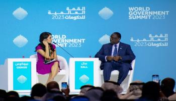 الرئيس السنغالي ورئيس الاتحاد الأفريقي ماكي سال في قمة الحكومات بدبي