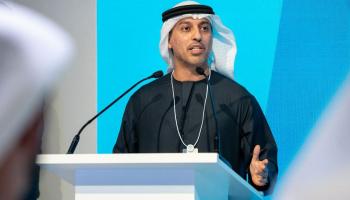 الدكتور أحمد بن عبدالله بالهول الفلاسي خلال افتتاح المنتدى