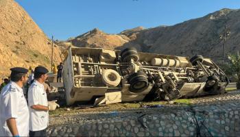 حادث انقلاب حافلة في عمان