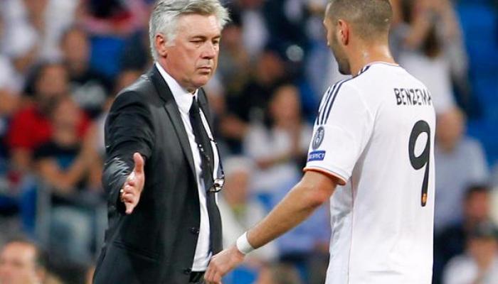 Ancelotti et Benzema 