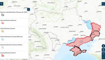 الأراضي التي سيطرت عليها روسيا- خريطة من معهد ISW 