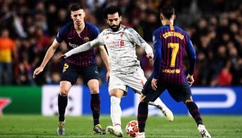 محمد صلاح ضد برشلونة