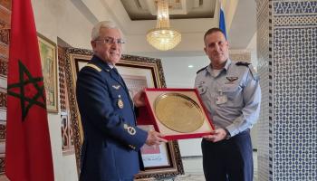 قائد سلاح الجو الإسرائيلي مع مفش القوات الملكية الجوية المغربية