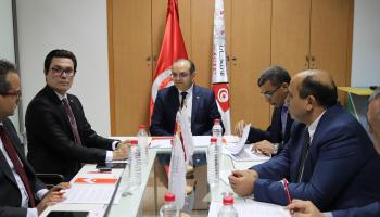 جانب من اجتماع الهيئة العليا المستقلة للانتخابات في تونس