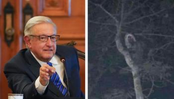 الرئيس المكسيكي وصورة للكائن الغريب