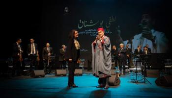 لطفي بوشناق رفقة وزيرة الثقافة التونسية حياة قطاط