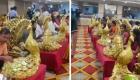 عروسی جنجالی در هند؛ ظروف بزرگ از طلا برای سرو غذا به مهمانان (+ویدئو)