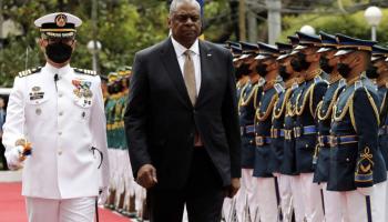 وزير الدفاع الأمريكي لويد أوستن في مانيلا- أرشيفية