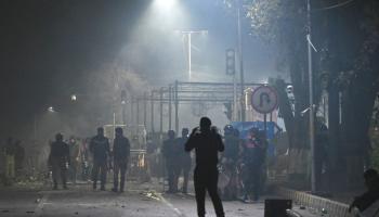 جانب من الاحتجاجات في لاهور الباكستانية- ا ف ب