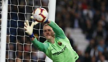 مارك أندريه تير شتيجن حارس برشلونة ضد ريال مدريد