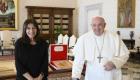 Le pape du Vatican évoque les réfugiés et Notre-Dame avec Anne Hidalgo