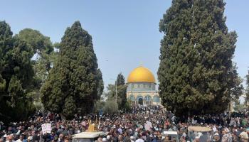 جانب من صلاة الجمعة بالمسجد الأقصى