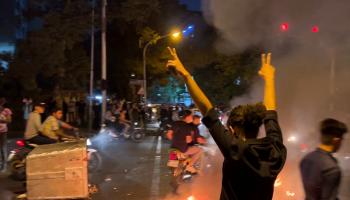 جانب من الاحتجاجات التي اندلعت قبل أشهر في إيران - أرشيفية