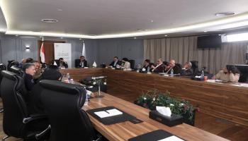 جانب من اجتماع مجلس أمناء الحوار الوطني المصري