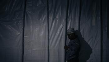  نازحون كونغوليون بأحد المخيمات العشوائية في غوما