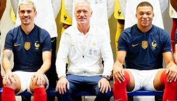 Griezmann Deschamps et Mbappé