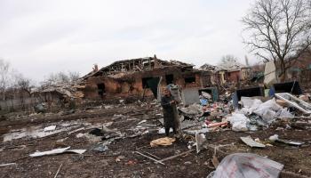 جانب من آثار الدمار في أوكرانيا - أرشيفية