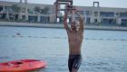 «۱۱ کیلومتر شنا با دستان بسته» رکورد گینس را شکست 