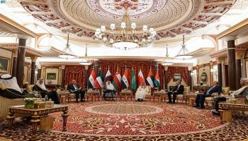 جانب من اجتماع وزراء خارجية مصر والأردن والعراق ودول مجلس التعاون