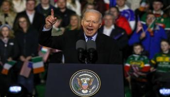 الرئيس الأمريكي جو بايدن يلقي خطابا بكاتدرائية سانت موريداش في بالينا 