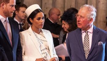 الأمير هاري وزوجته مع الملك تشارلز