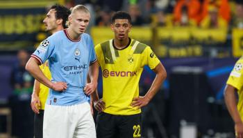 جود بيلينغهام لاعب دورتموند وإرلينج هالاند مهاجم السيتي