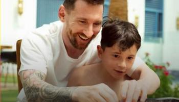 Messi avec son fils en Arabie Saoudite